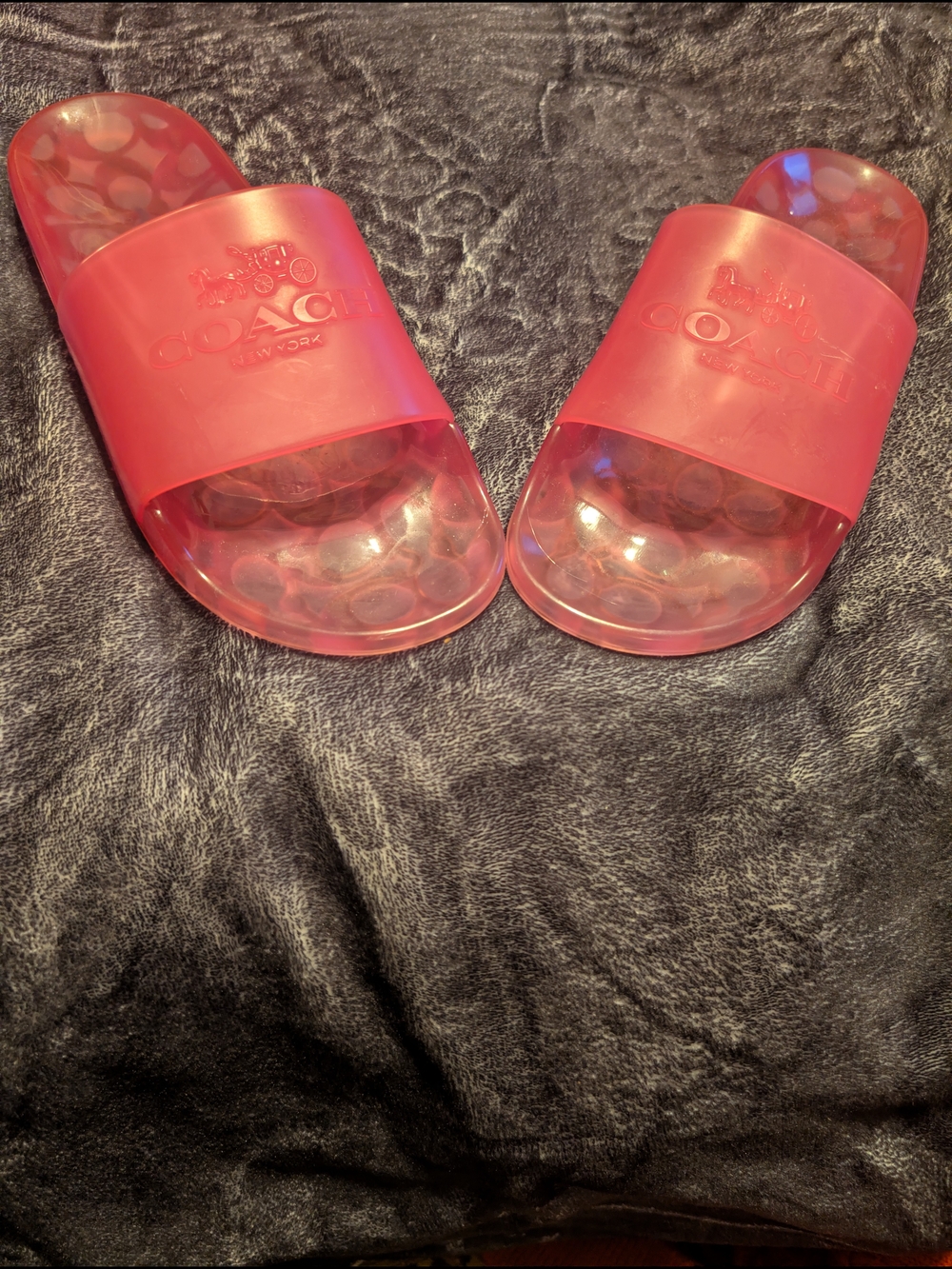 Coach Pink Jelly Slide Sandals - Picture 2 of 8
